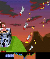 Free download java game Worms Forts 3D on your mobile phone! Image №3
