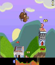 Free download java game Worms Forts 3D on your mobile phone! Image №4