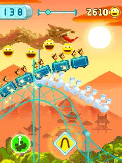 Free download java game Rollercoaster Rush 99 Tracks on your mobile phone! Image №3
