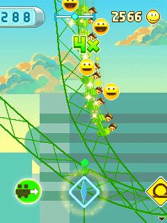 Free download java game Rollercoaster Rush 99 Tracks on your mobile phone! Image №5