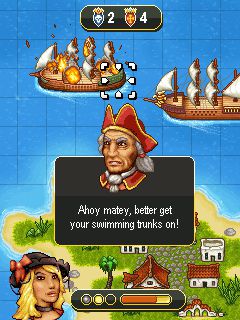 Free download java game Pirate Ship Battles on your mobile phone! Image №3