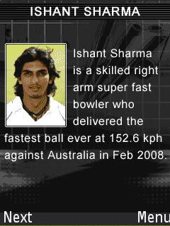 Free download java game Ishant Sharma's Cricket Fever on your mobile phone! Image №3