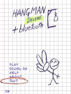 Free download java game Hangman Deluxe + Bluetooth on your mobile phone!