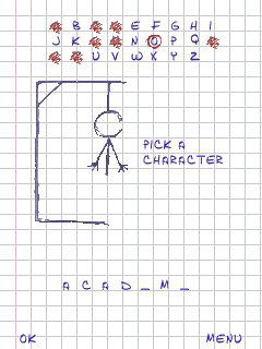 Free download java game Hangman Deluxe + Bluetooth on your mobile phone! Image №6