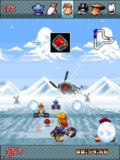 Free download java game Rayman Kart on your mobile phone! Image №2