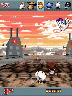 Free download java game Rayman Kart on your mobile phone! Image №5