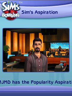 Free download java game The Sims: Bowling on your mobile phone! Image №2