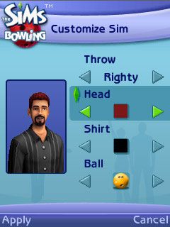 Free download java game The Sims: Bowling on your mobile phone! Image №3