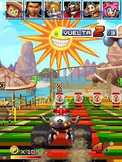Free download java game Sonic and Sega All Stars Racing on your mobile phone! Image №3