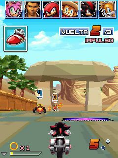 Free download java game Sonic and Sega All Stars Racing on your mobile phone! Image №6