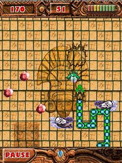 Free download java game Aztec Snake: The Diamond Hunting on your mobile phone! Image №2