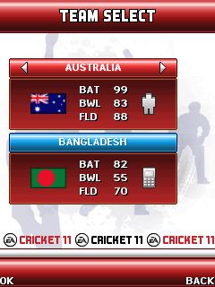 Free download java game EA Cricket 2011 on your mobile phone! Image №3