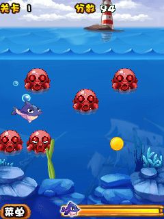 Free download java game Love of the ocean: Crazy dolphins on your mobile phone! Image №3