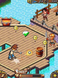 Free download java game Minigolf Revolution: Pirate Park on your mobile phone! Image №2