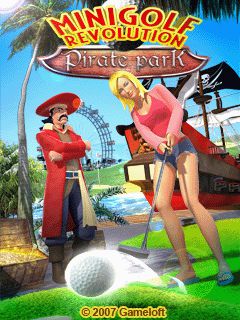 Free download java game Minigolf Revolution: Pirate Park similar to the game Mini golf: Spring, on your mobile phone!