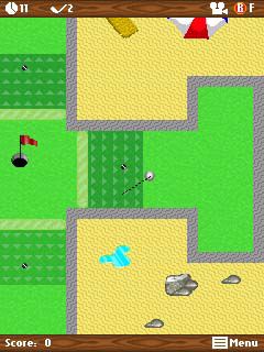 Free download java game Mini golf: Summer on your mobile phone! Image №4