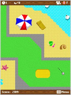 Free download java game Mini golf: Summer on your mobile phone! Image №5