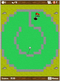 Free download java game Mini golf: Autumn on your mobile phone! Image №6