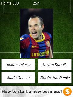 Free download java game Guess the footballer on your mobile phone! Image №4