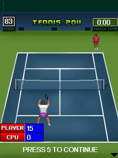 Free download java game Mobi tennis 2011 on your mobile phone! Image №5