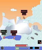 Free download java game Worms 2007 on your mobile phone! Image №3